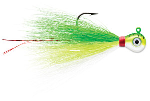 VMC Bucktail Jig - 1/8oz Green Fire UV 2pk