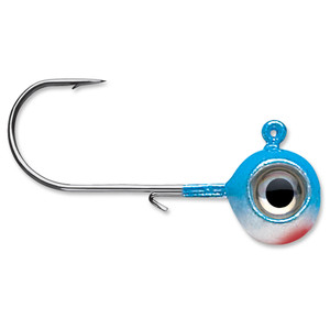 VMC Neon Moon Eye Jighead - 3/8oz Blue White 4pk