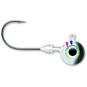 VMC TungstenMoon Eye Jighead - 1/4oz Glow Black Wonderbread