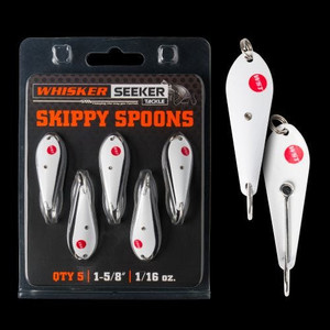 Whisker Skippy Spoons - 1/16oz 1.625'' White White