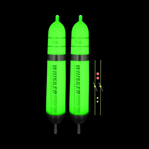 Whisker Weighted EVA Float - 1oz Green 2pk