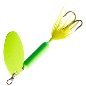 Yakima Rooster Tail - 1/4oz Swg;Lime Cht Ptd Blade