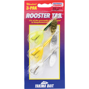 Yakima Rooster Tail - 1/6oz Swing; FT/WhtCchdg/Ylw