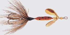 Yakima Rooster Tail - 1/8oz Swing Gld; Brown Trout