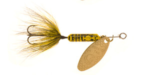 Yakima Rooster Tail - 1/8oz Swing Gold; Bumblebee
