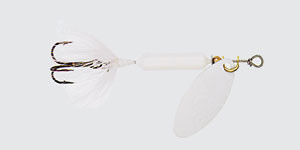 Yakima Rooster Tail - 1/8oz Swing Silver; Snow