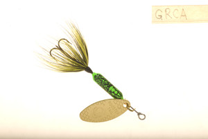 Yakima Rooster Tail - 1/8oz Swing; Green Caddis
