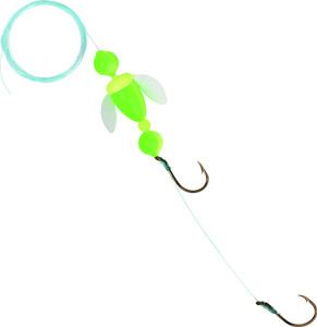 Yakima SNG WE DltHarnRig - 1Hk - #2; Lime Cht White Wing