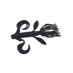 Yamamoto Kreature - 4'' Blk w/Large Bl Flake 7pk