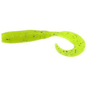 Yamamoto Single Tail Grub - 4'' Cht/Large Slv Flake 20pk