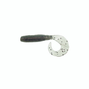 Yamamoto Single Tail Grub - 4'' Smoke/Large Blk Flk 20pk
