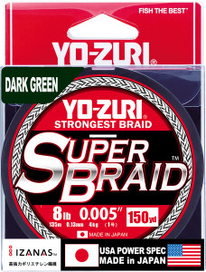 Yo-Zuri Super Braid - 150 yd Dark Green 8 lb