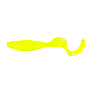 Z Man Scented Curly TailZ - 4'' Hot Chartreuse 5pk