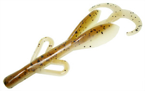 Zoom Baby Brush Hog 4'' - Green Pumpkin/Pearl 12pk