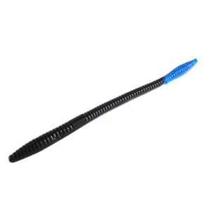 Zoom Trick Worm 6.5'' - Black/Blue Tail 20pk