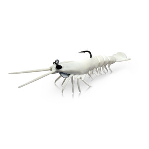 Savage Gear - Manic Shrimp RTF V2 - 3.5'' White 2pk - SDMSRF3.5INSS-WHT