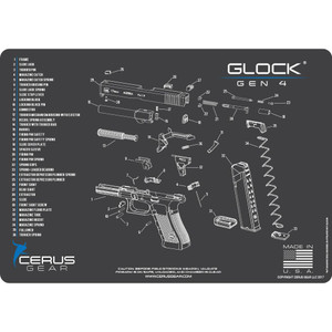 Cerus Gear 12x17 Glock G4 Schematic Promat - Gray - HM-GLK-G4-SCH-GRY