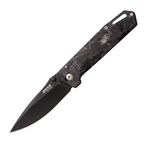 Bear & Son Brisk 3.0 Medium Folding Knife 2-7/8" Drop Point Blade Midnight Camo - 61542