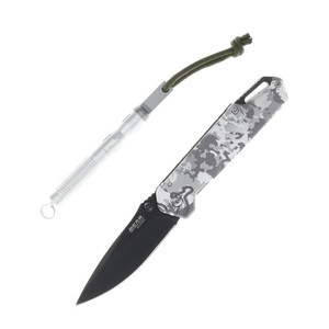 Bear & Son Edge Folding Knife 3" Drop Point Blade Truetimber White Viper - 71835