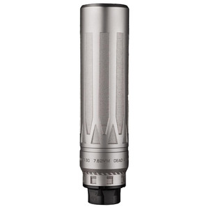 Dead Air Nomad-Ti XC Silencer w/Direct Thread 5/8-24 HUB Mount 7.62mm(.30 Cal) Silver - NOMADTIXCDTSIL
