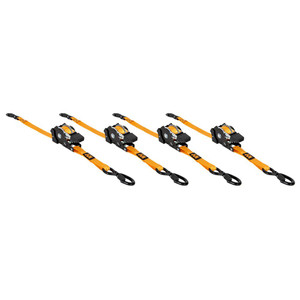 Muddy Retractable Ratchet Straps 1"x10 ft Orange 4/ct - MUD-RRS10-4PK