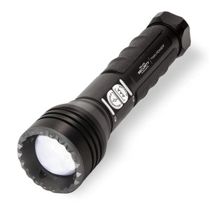 Police Security Flashlight Twin Power Long Throw LED Flashlight 450 Lumens Black - 97741