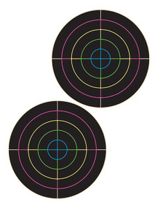 Pro-Shot 5" Multi-Color Bullseyes on 8.5" x 11" Tag Paper 10/ct - 5B-MC-10PK