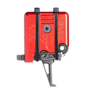 CMC Triggers AR-15/10 Single Stage Component Trigger Flat 3.5 lb Small Pin Red - 51503AT-RED