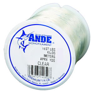 Ande Premium, 1/4lb Spool Clear 25lb