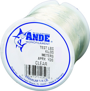 Ande Premium, 1/4lb Spool Clear 8lb