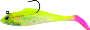 Betts Billy Bay Halo Shad, 1/8oz Cht/Pink Fire Tail 3pk