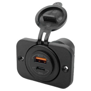 BOAT Panel Mountd USB Outlet, -