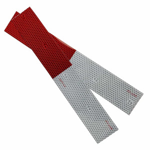 BOAT Reflective Tape Strip, 2'' x 12'' Red/White