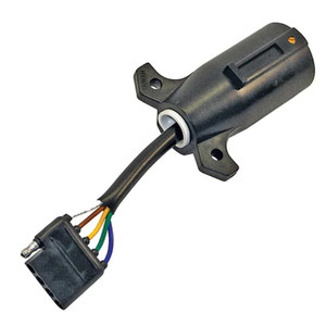 BOAT Trailer Wire Adapter, 7-Rnd to 5 Flat w/Short Lead