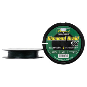 Diamond Braid Gen3 Solid 8X, 10lb 300yd Spool Dark Green