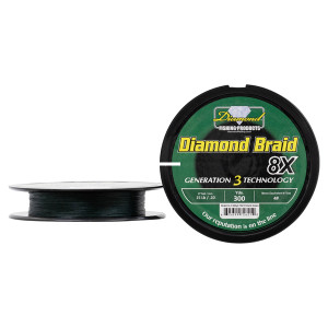 Diamond Braid Gen3 Solid 8X, 15lb 300yd Spool Dark Green