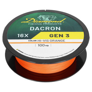 Diamond Dacron Gen 3, 50lb 100yd Spool Orange