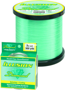 Diamond Illusion Mono, 20lb 1lb Spool Mystic Green