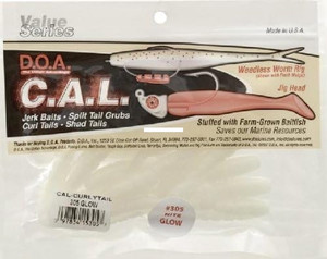 DOA CAL Series Curl Tail, Glow 12pk