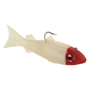 DOA Swimming Mullet Red Eye, 1/4oz Prl/Blk Bk/RdHead 1pk