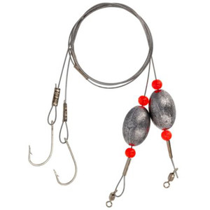 EA Wire Ready Rig W/Hook, 1oz #1 17'' Steel 2pk