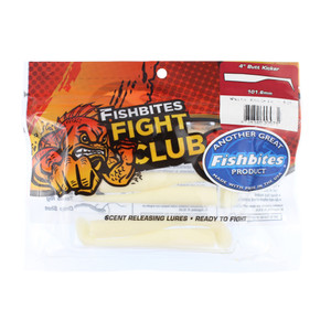 Fishbites FFC Butt Kicker, 4'' White Knuckle 6pk