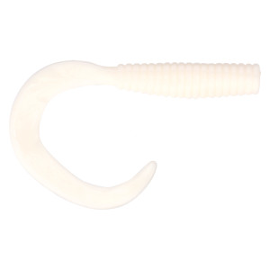 Fishbites FFC Grub, 6'' White Knuckle 4pk