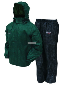 Frogg Toggs Clssc AS RnSuit, Mens MD Dark Green/Blk Pants