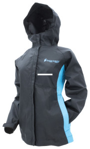 Frogg Toggs StormWatchJacket, Womens LG Black/Turquoise