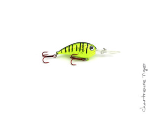 Jenko Crappie Crank Bait, 2'' Chartreuse Tiger 1pk