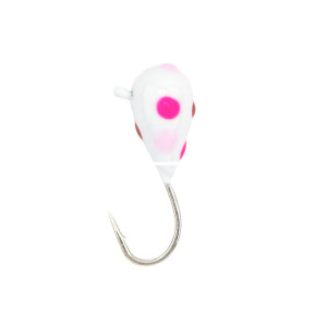 LakeEffect Tungsten Ice Jig, 3mm Valentine Glow