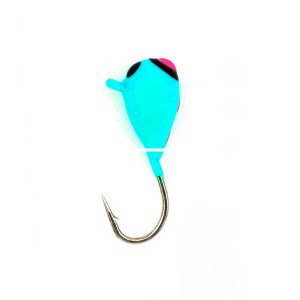 LakeEffect Tungsten Ice Jig, 4mm Blue Hornet