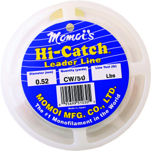 Momoi HiCatch Nyln Mono Ldr, 60lb 50yd Spool Clear White