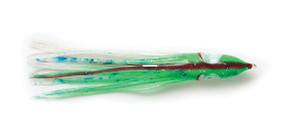 P-Line Sunrise Squid, 4.5'' Grn/Wht/Blk Stripe 5pk